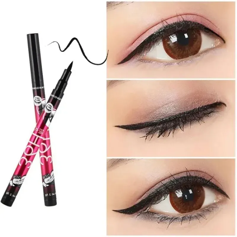 1 Pcs Long-Lasting Eye Liner Pencil - Waterproof Smudge-Proof Black/Brown Cosmetic Smooth Liquid Eyeliner for Beauty Makeup