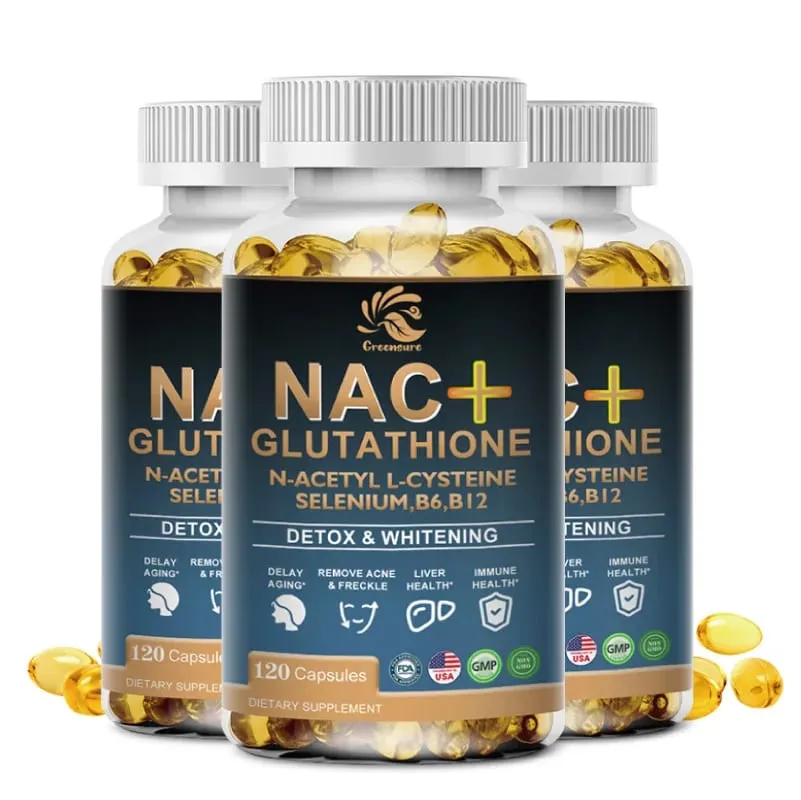 Greensure NAC Glutathione Capsules N-Acetyl Cysteine 1200 mg Support for Liver Lung | Amino Acid Increases Glutathione — image 7