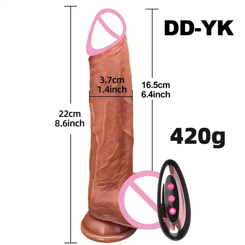 Realistic Dildo Vibrator Wireless Remote Rotating Penis Suction Cup G-spot Clit Stimulator Sex Toys Telescopic Vibrating Dildos — image 12