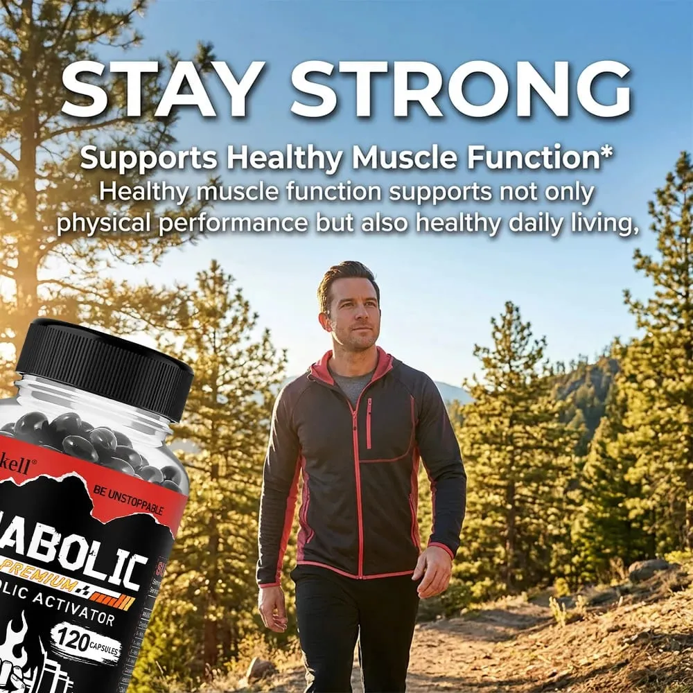 Men’s Muscle Builder Capsules Lean Muscle Growth Strength Endurance Recovery Metabolism & Abs Support 30/60/120 Capsules — image 6