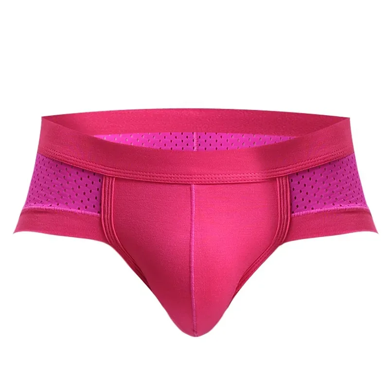 Solid color Sexy Mesh Leisure Motion Boys' Underwear Low-waisted No trace Quick Drying Fashion Cool and Refreshing Underpants — image 5
