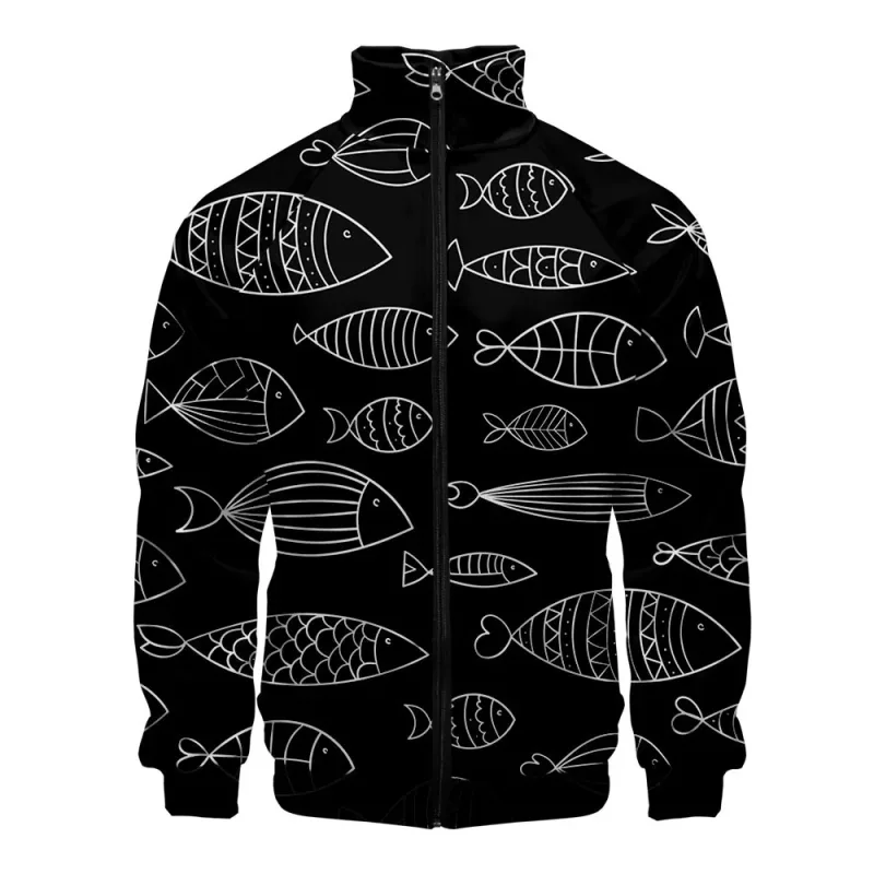 Popular Marine animals dolphin 3D Print Zipper Raglan Jacket Windbreaker Boys/Girls Comfortable Stand Collar Jackets Coats — image 15