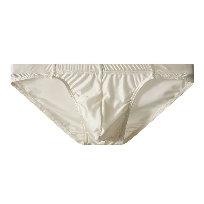 Luxury Satin-like Men Underwear Ice Silk Thin Smooth Briefs Sexy Breathable Underpants U Bulge Pouch Quick Drying Panties Cuecas — image 21