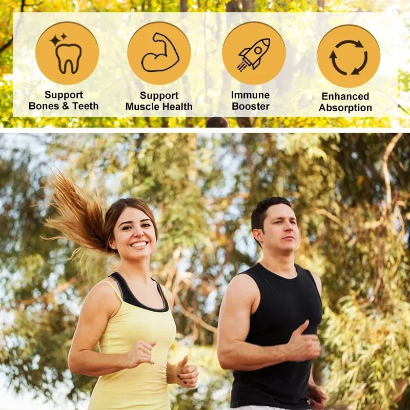 Bone & Muscle Support Supplement with Calcium Magnesium Zinc & D3 Supports Strong Bones Teeth Immunity & Vitality