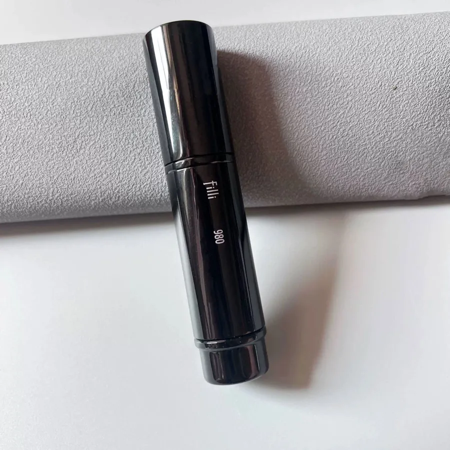 1pc Pennello per trucco portatile a doppia estremità per fondotinta Formato da viaggio Base in polvere Pennelli per trucco Fondotinta liquido angolato Strumento di bellezza 980