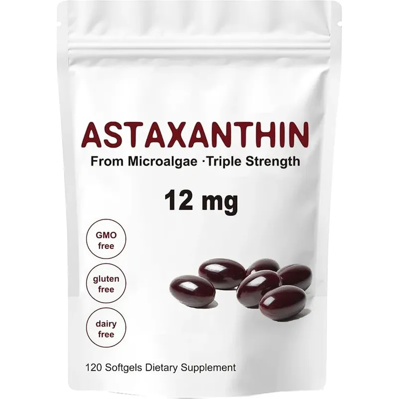 Astaxanthin 12mg 120 Softgels Triple Strength Premium Antioxidant Supplements Support Eye Skin Joint & Immune System Health