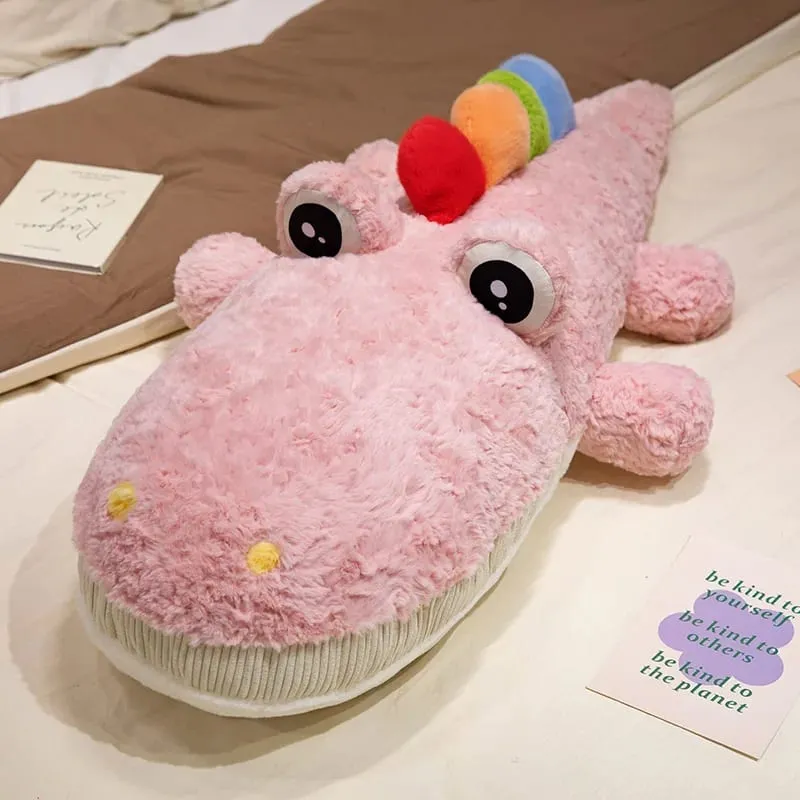 55/75cm Cute Lying Crocodile Plush Pillow Prone Posture Alligator Stuffed Cushion Sofa Bed Nap Plush Toy Home Decor Gift — image 8