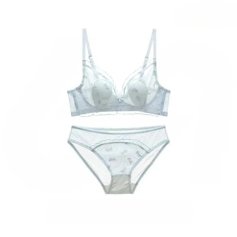Sutiã Com Orelhas De Coelho Estilo Japonês Ultrafino Aumenta Peito Pequeno Sustenta Grande Anti-Caída Conjunto Lingerie — image 6