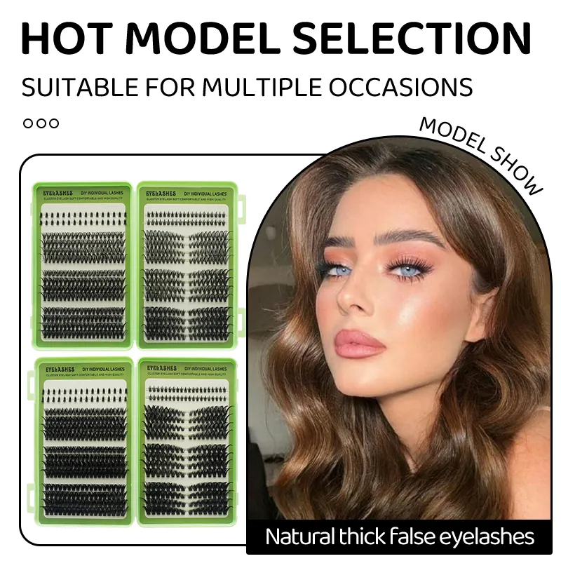 DIY Manga Spiky Cluster Lash Extensions Natural Mega Volume Individual Pre-Cut Segmented Lashes for At-Home Eye Makeup — image 6