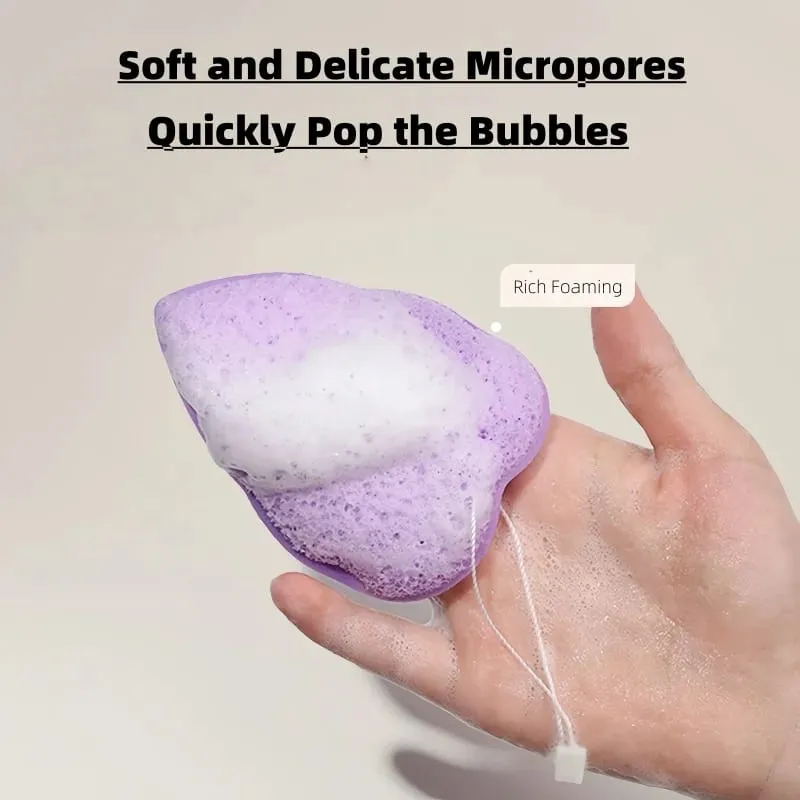 4PCS/Lot Natural Exfoliating Pocket Face Cleansing Puff New Water Drop Shape Konjac Sponge Cosmetic Puff Face Cleaning Tool — image 6