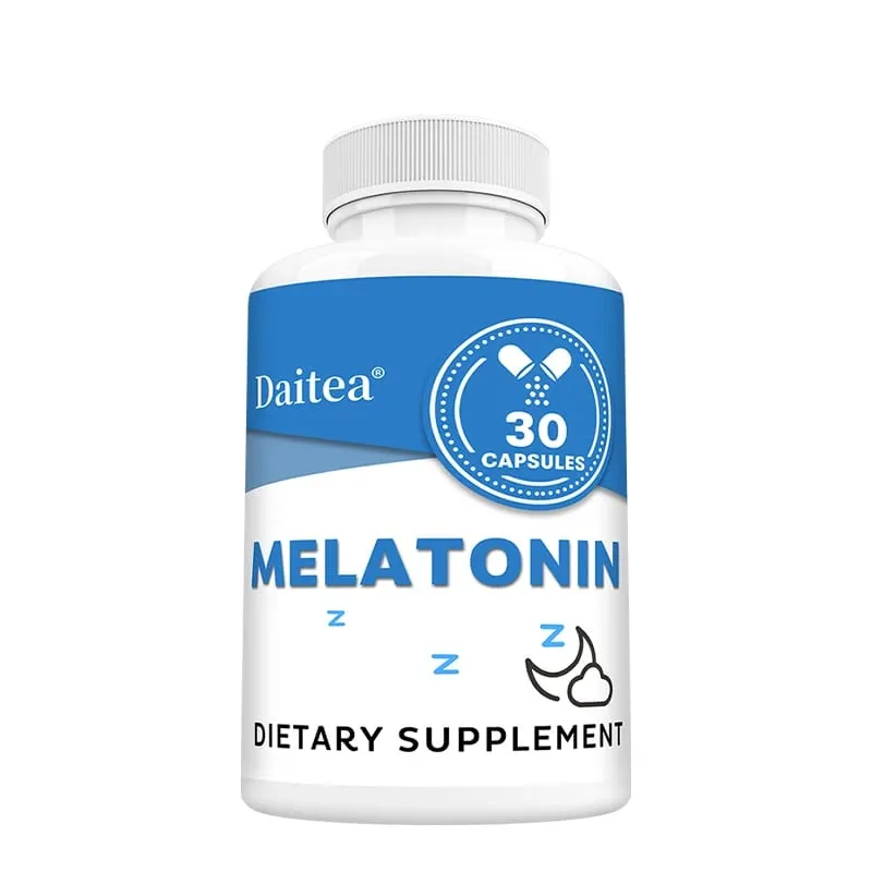 Melatonin-Ergänzungskapseln 5 mg – natürliche Schlafunterstützung, Entspannung und Ruhe, fördert die Schlafqualität