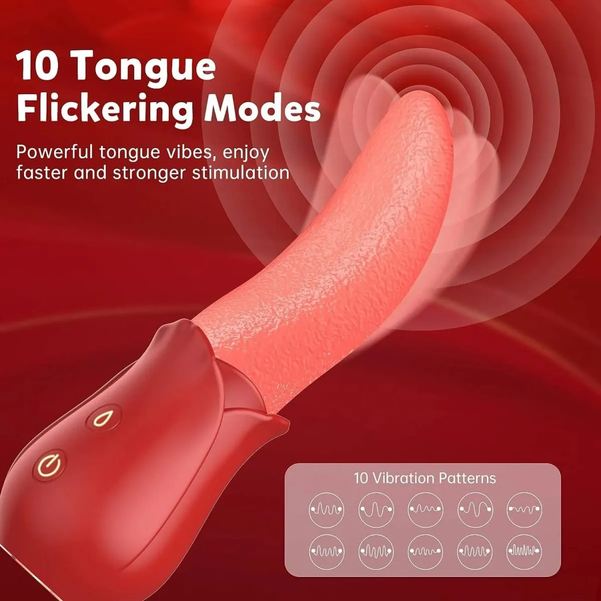 Clitoral Vibrator Adult Sex Toys for Women Rose Sex Toy Realistic Tongue Vibrators Toys for Licking Clitoris Nipple Massager