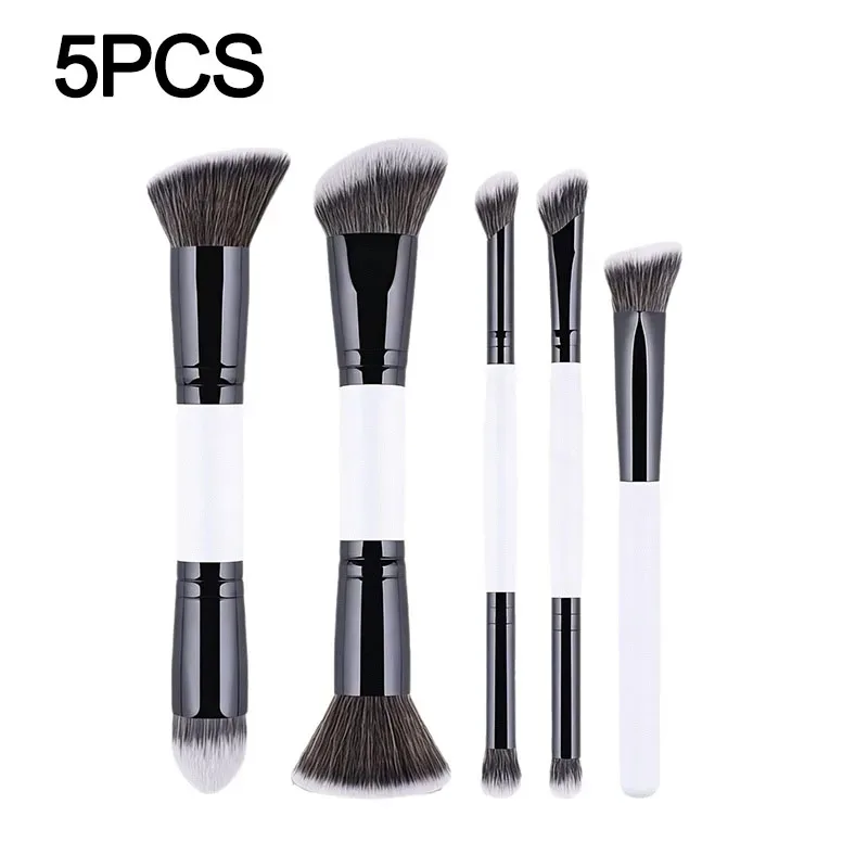 Multifunctional Make Up Brush Double Ended Angled Foundation Makeup Brushes Blush Make Up Brush Wood Handle Cosmetic Tool HZS35 — image 8