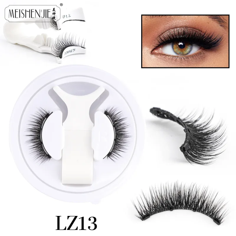 Magnetic Eyelashes 1Pcs No Glue Needed Reusable Natural Look 3D Lashes Easy Apply Soft Magnetic Lashes Kit for Eye Makeup