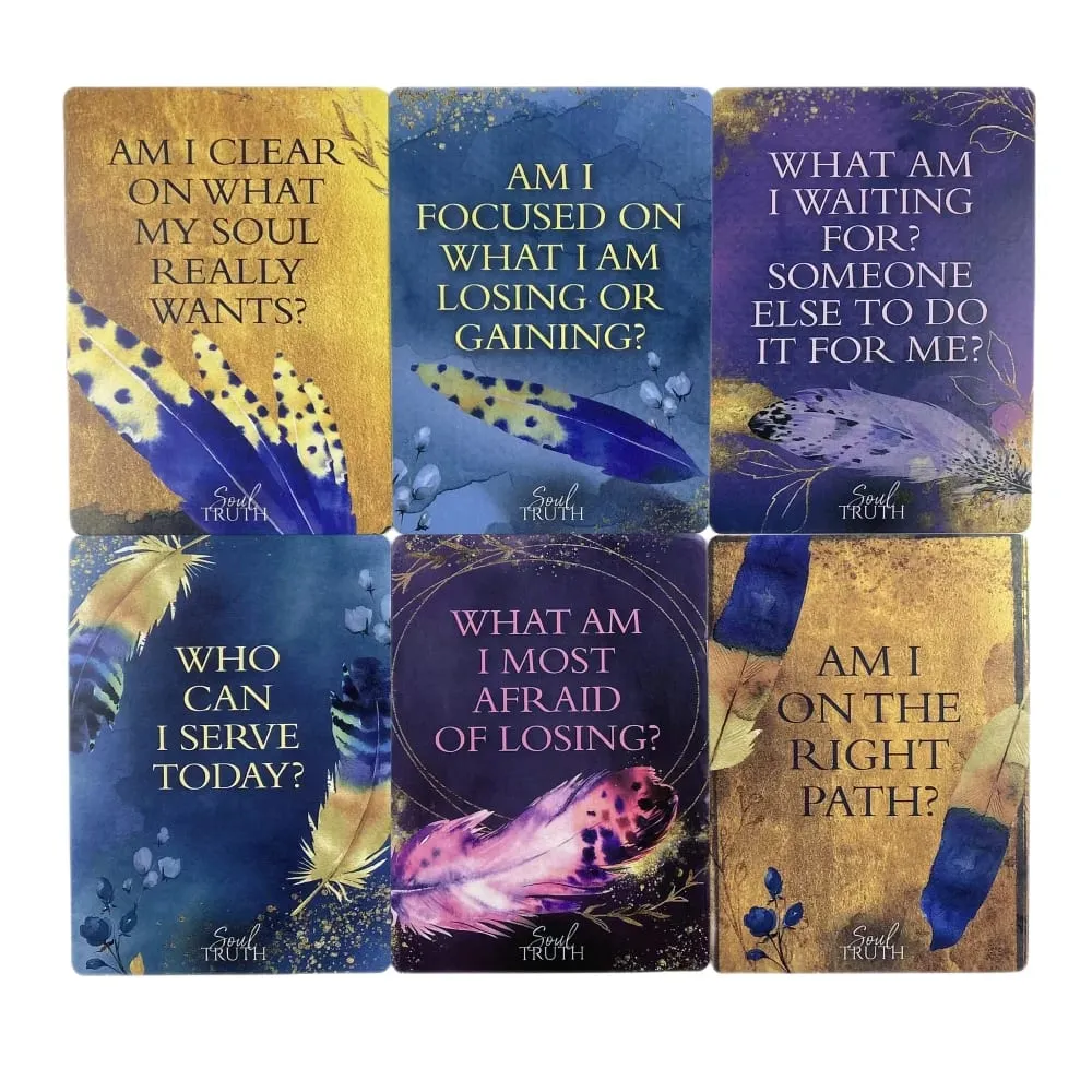 Soul Truth Self-Awareness Card Deck Daily Questions That Will Transform Your Life Tarot Oracle Cards With PDF Guidebook — image 2