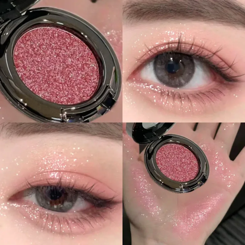 Metallic Glitter Black Blue Eyeshadow Purple Green Metallic Highlighter Eyeshadow Diamond Long Lasting Eye Makeup Women Cosmetic