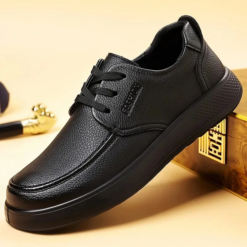 2026 New Designer Solid Color Leather Shoes for Men Soft Sole Fashion Loafers Man Spring Summer Autumn Business Casual Shoe Male — image 3