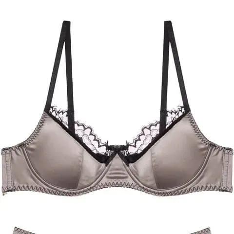 Red Satin Bra Set Dopamine Lingerie for Small Chest Push Up Gathers Anti Sagging Sexy Lace Bralette for Women Pure Sensual — image 8
