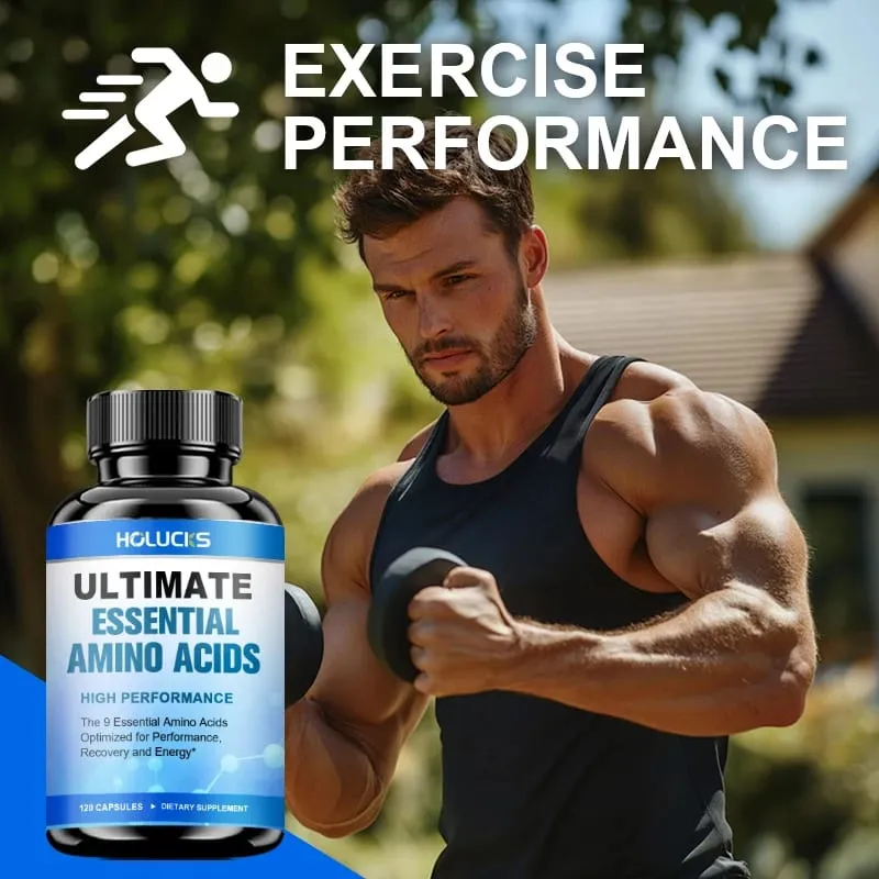 Advanced Body Building Amino Acid Capsules-Helps Increase Strength Endurance Protein Synthesis Build Muscle Mass Abs Energy — image 6
