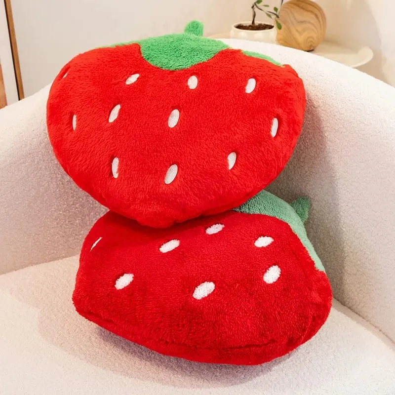 Strawberry Pillow Soft Stuffed Plush Toys Sweety Strawberry Sofa Hugging Pillow For Home Cushion Fruit Theme Birthday Gifts — image 2