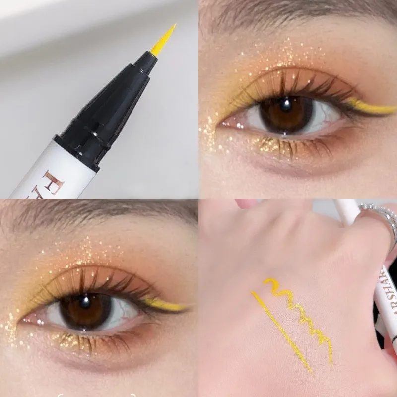 Liquid Matte Turquoise Eyeliner Ultra Fine Black White Eyeliner Waterproof Easy To Color Rainbow Colorful Eye Liner Eyes Makeup — image 14
