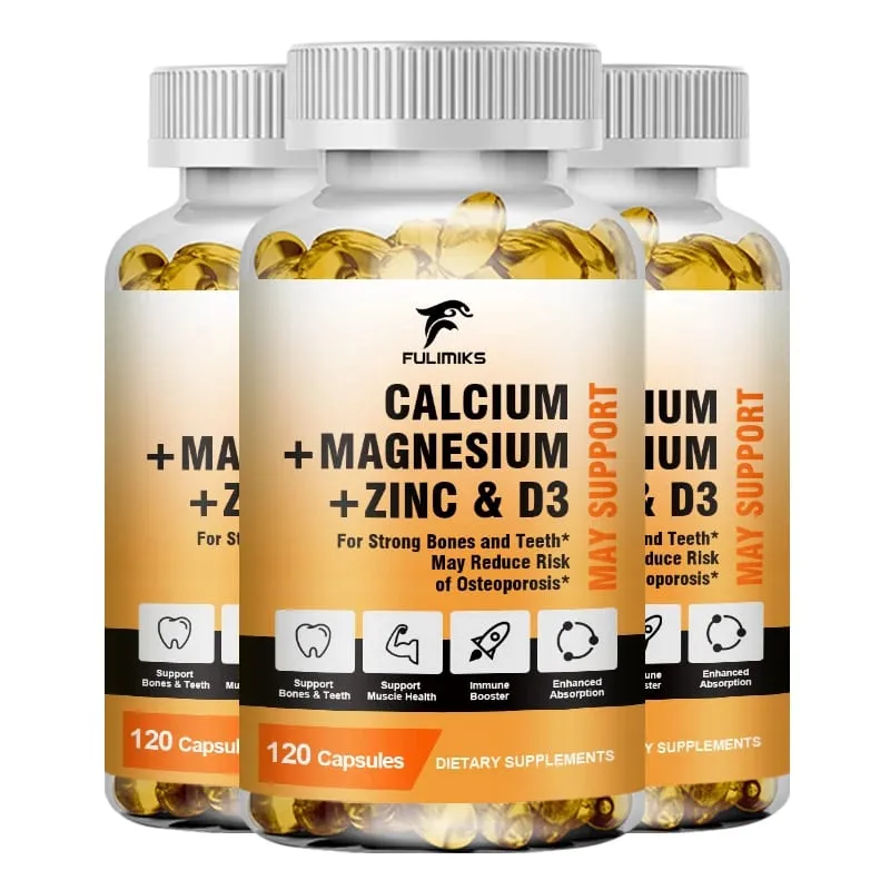 Bone Support Capsules Calcium Magnesium Zinc with D3 Enhances Absorption Supports Bone Strength Immunity & Muscle Health — image 10