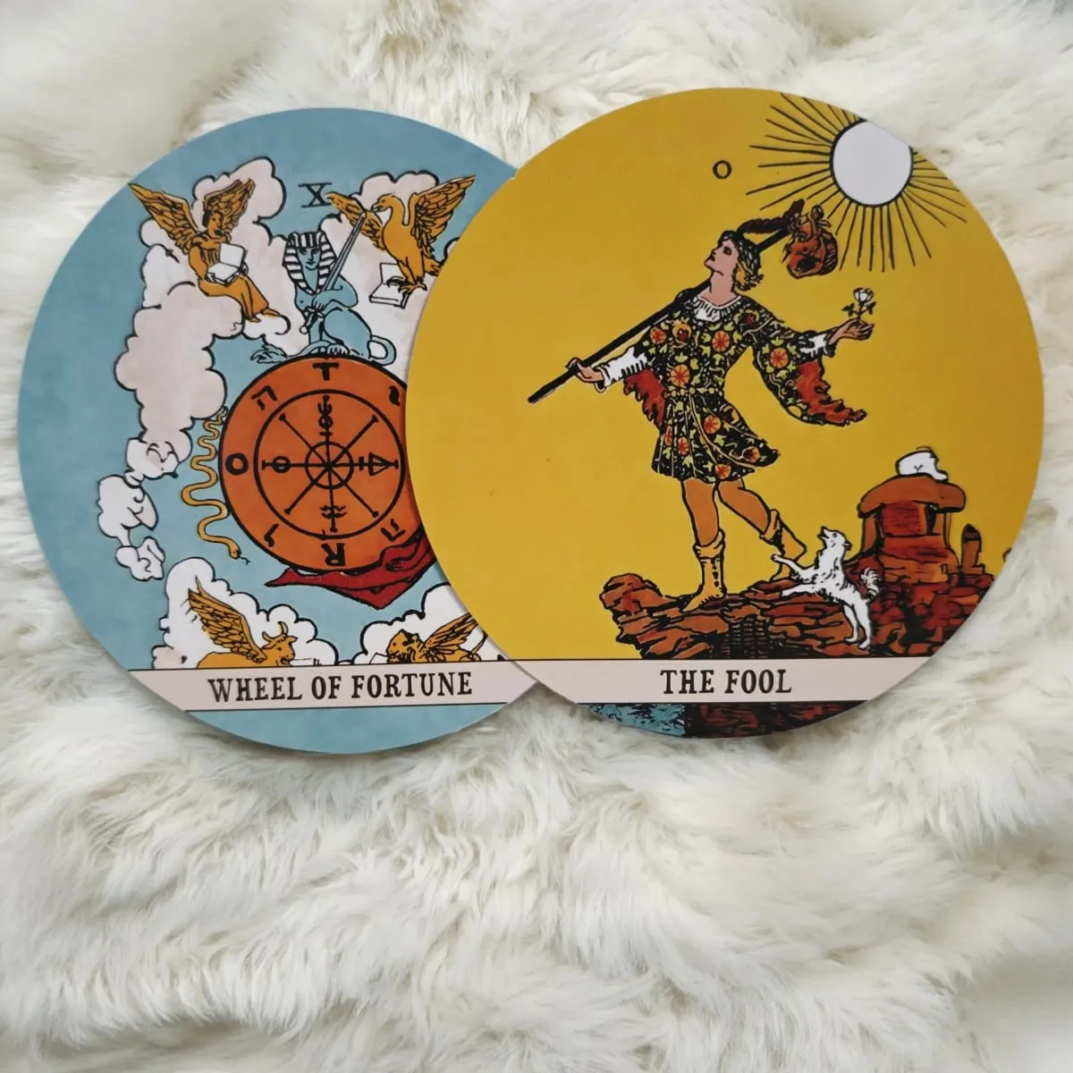 Circular Tarot Cards Deck Include 78 Round Cards & Paper Guidebook in Rigid Box Wait Tarot Deck A Journey Begins for Beginners — image 2