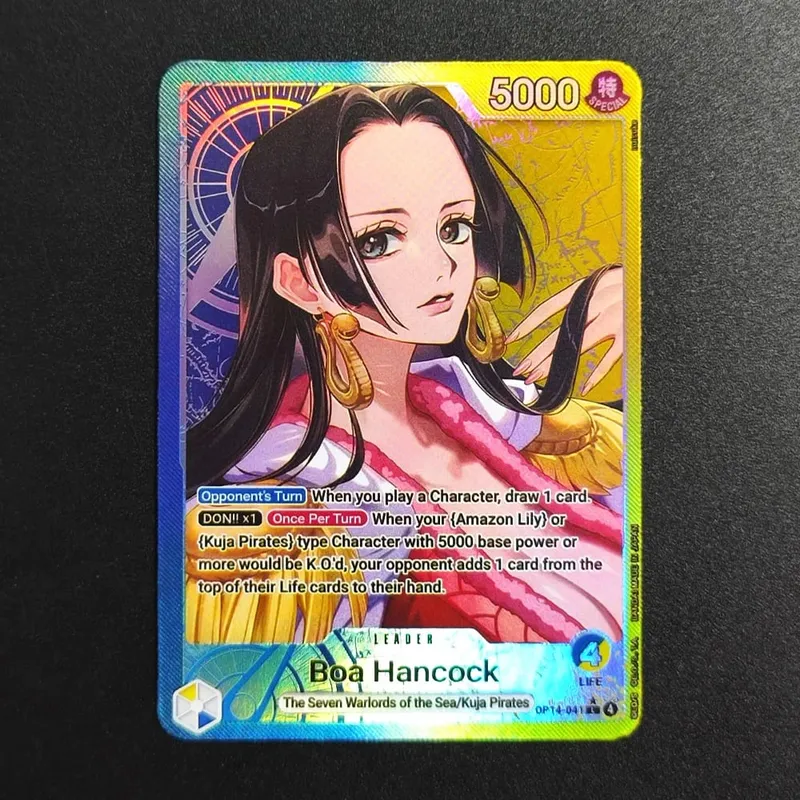 Proxy One Piece Card Mihawk OP14-020 Hancock Crocodile Jinbe Law Doflamingo The Azure Sea's Seven English TCG Anime Card — image 4
