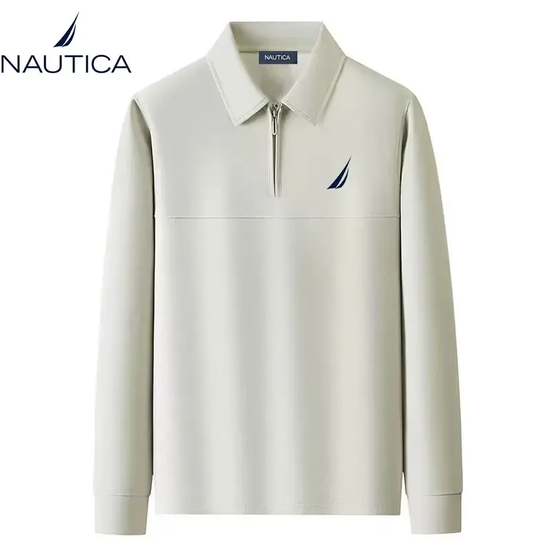 Nautica men's and women's half-zip front-neck pullover sweaters for autumn and winter high-quality casual business sweatshirt — image 5