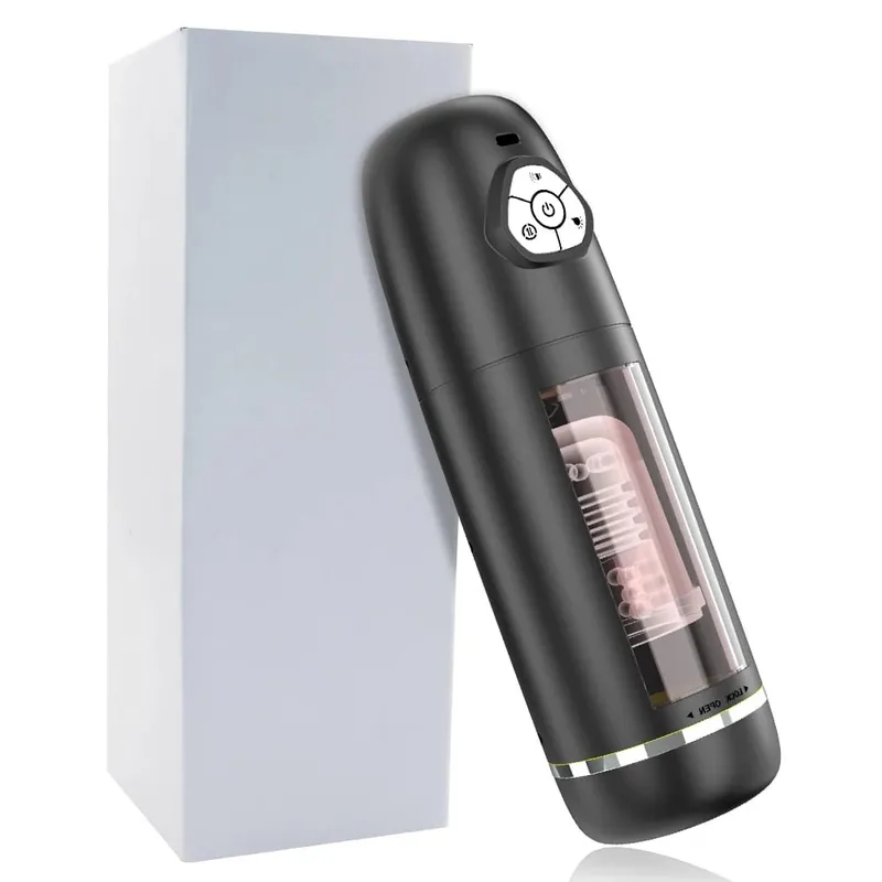 Fully Automatic APP Male Rotary and Telescopic Masturbation Device Penile Desensitization Delay Training Device Adult Sex Toys