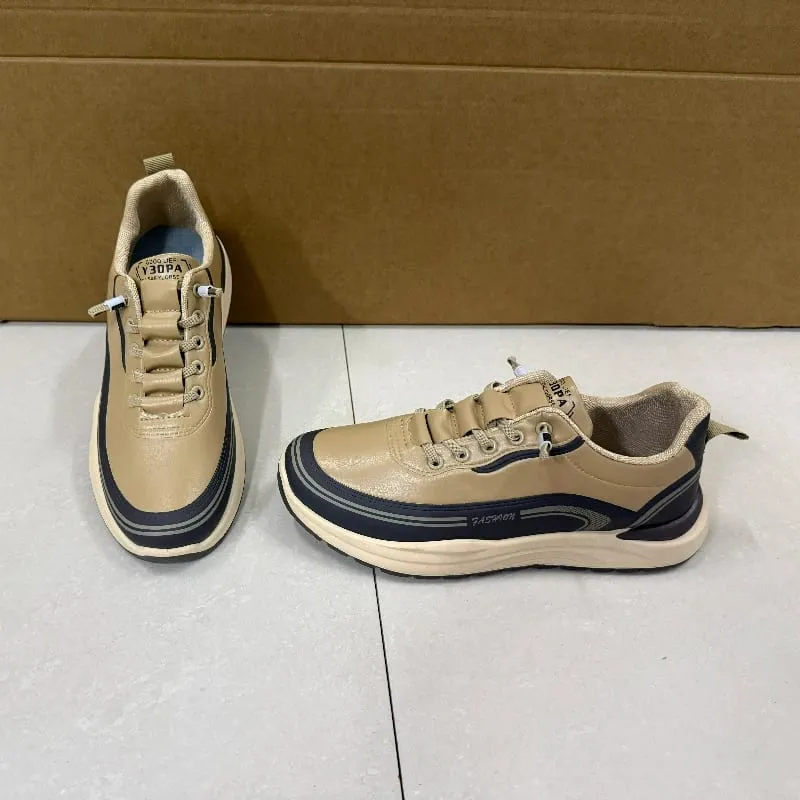 Luxury Men's Sneakers Leather Mens Running Shoes Wear Resistant Non Slip Casual Shoes Soft Sole Men Shoes Comfortable Zapatillas