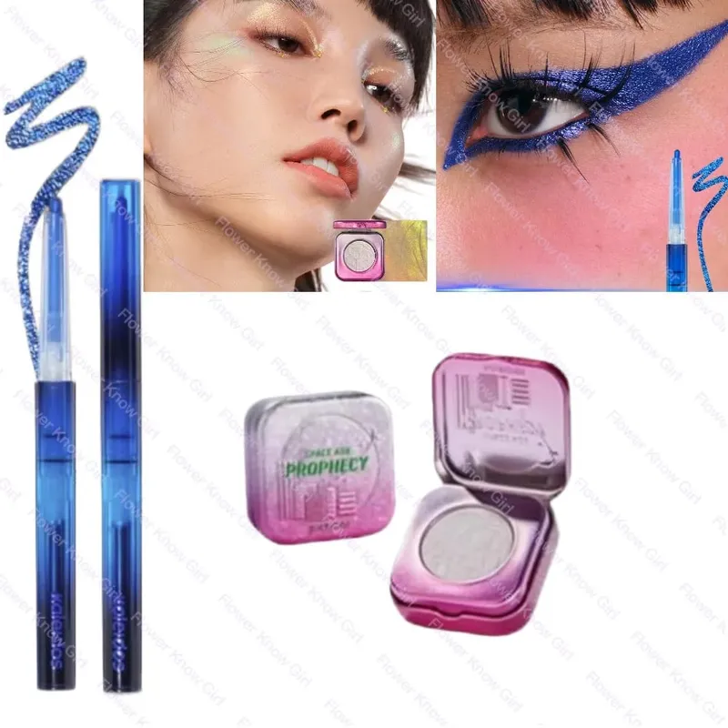 Kaleidos Chameleon Face Eye Makeup Set Gel Eyeliner Pencil Chameleon Eyeshadow Highlighter Chrome Glitter Diamond Powder — image 16