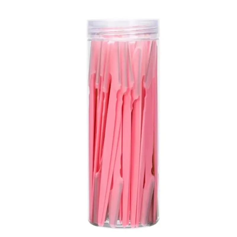 Eyebrow Trimmer 40PCS Brown Eyebrow Razor Safe Face Body Hair Removal Shaver Blades Woman Eyebrow Shaping Knife Razors — image 10