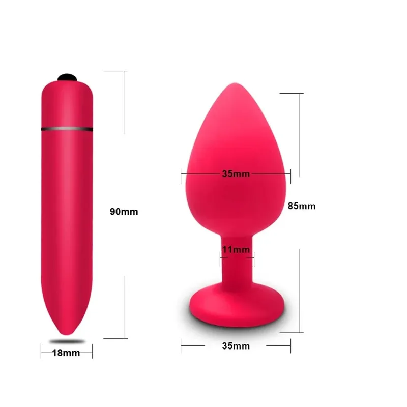 4st mjuk silikon analplugg Mini Erotisk Bullet Vibrator Butt Plug Sexleksak för män Kvinnor Gay Par Anal Prostata Stimulator — image 27