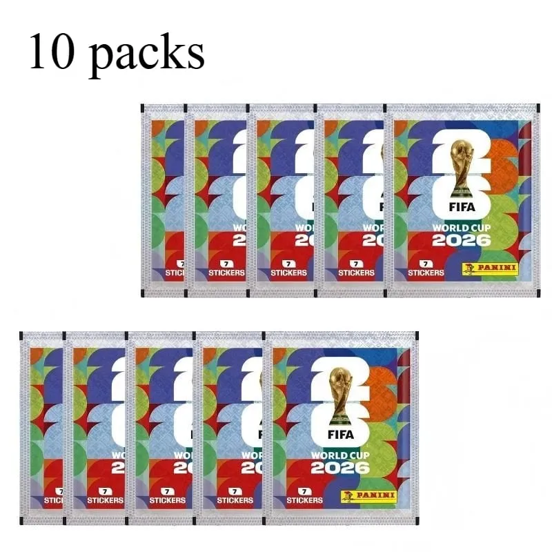 Collection officielle d'autocollants Panini de la Coupe du monde 2026 Jeux de cartes mystère Joueur de football à collectionner Pack aveugle Cadeau souvenir pour fan. — image 5