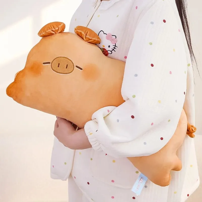 50cm Cute Toast Pillow Soft Plush Sofa Cushion Adorable Cat Rabbit Pig Bread Shape Hugging Pillow Gifts For Home Decor