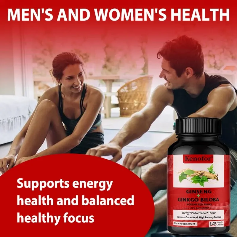 Ginkgo Biloba 1000mg Capsules - With Vitamin B & Zinc Brain Health & Memory Support Gluten-Free Non-GMO Vegan Supplement — image 4