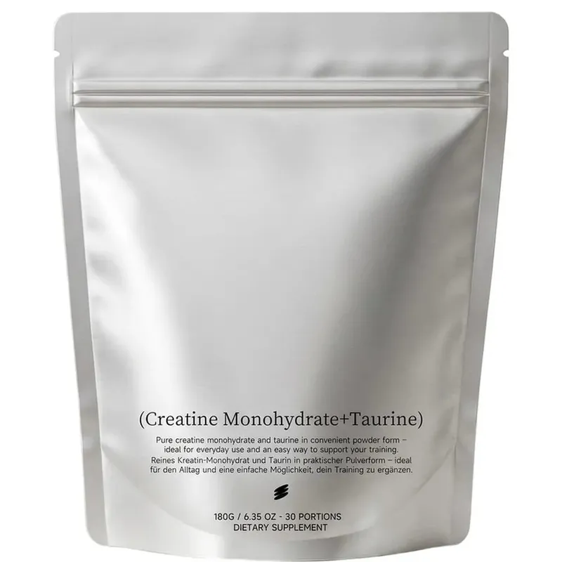 Creatine Monohydrate Taurine Fine Powder Supplement Daily Support for Sports Training Men & Women 180g 30 Day Supply