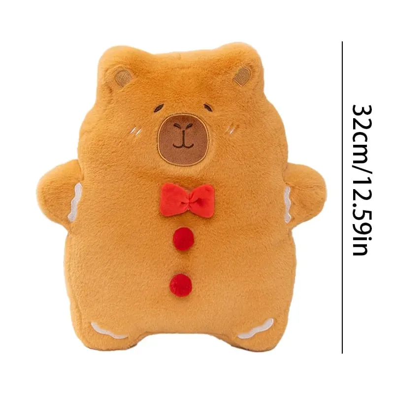 Christmas Pillow Capybara Gingerbread Soft Plush Toy Decoration Funny XMas Plushie High Quality Christmas Birthday Gift Decor — image 6