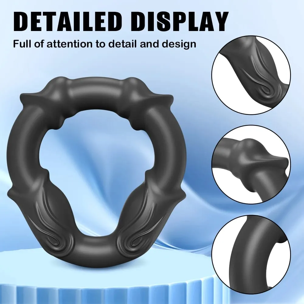 Cock Ring Reusable Silicone Penis Ring Delayed Ejaculation Penis Enlargement Dick Enlarger Semen Semen Lock Ring Sex Toy Men — image 5