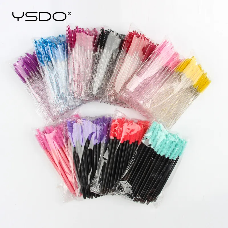 5/25/50pcs Crystal Eyelash Makeup Brushes Professional Eyebrow Extension Brush Eye Lashes Beauty Tool for Makeup Artists — image 2