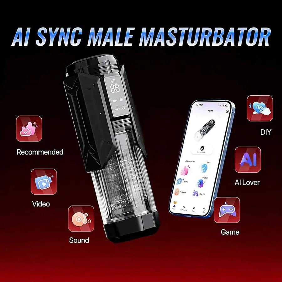 Automatic Masturbator Stroker Adult Toys with 7 Thrusting Rotating 7 Licking Vibrating Modes Hands-Free Sex Machine Pocket Pussy — image 6