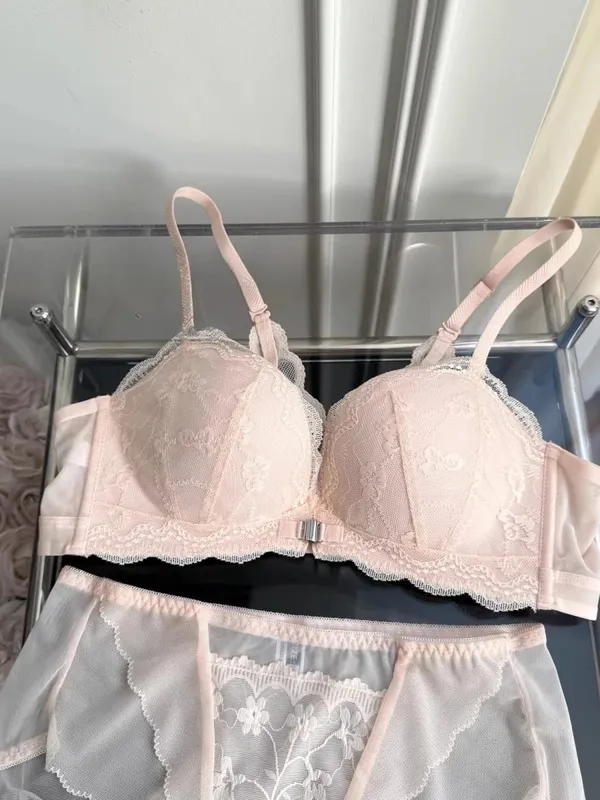 Summer Nouvelle Tendance! Soutien-Gorge Push Up à Fermeture Avant - Bretelles Dentelle Dos Bralette Légère pour Petite Poitrine — image 10