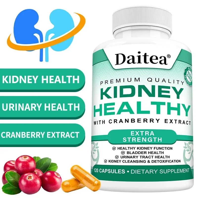 Kidney Support Capsules Kidney Cleanse & Detox Formula with Cranberry & Herbal Extracts Support Urinary Tract & Bladder Health