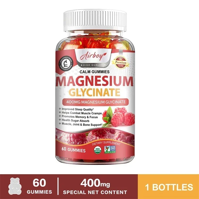 Magnesium Glycinate Gummies - Hjärnhälsa stärker muskler och ben Förbättrar sömn Slappna av nerver — image 10