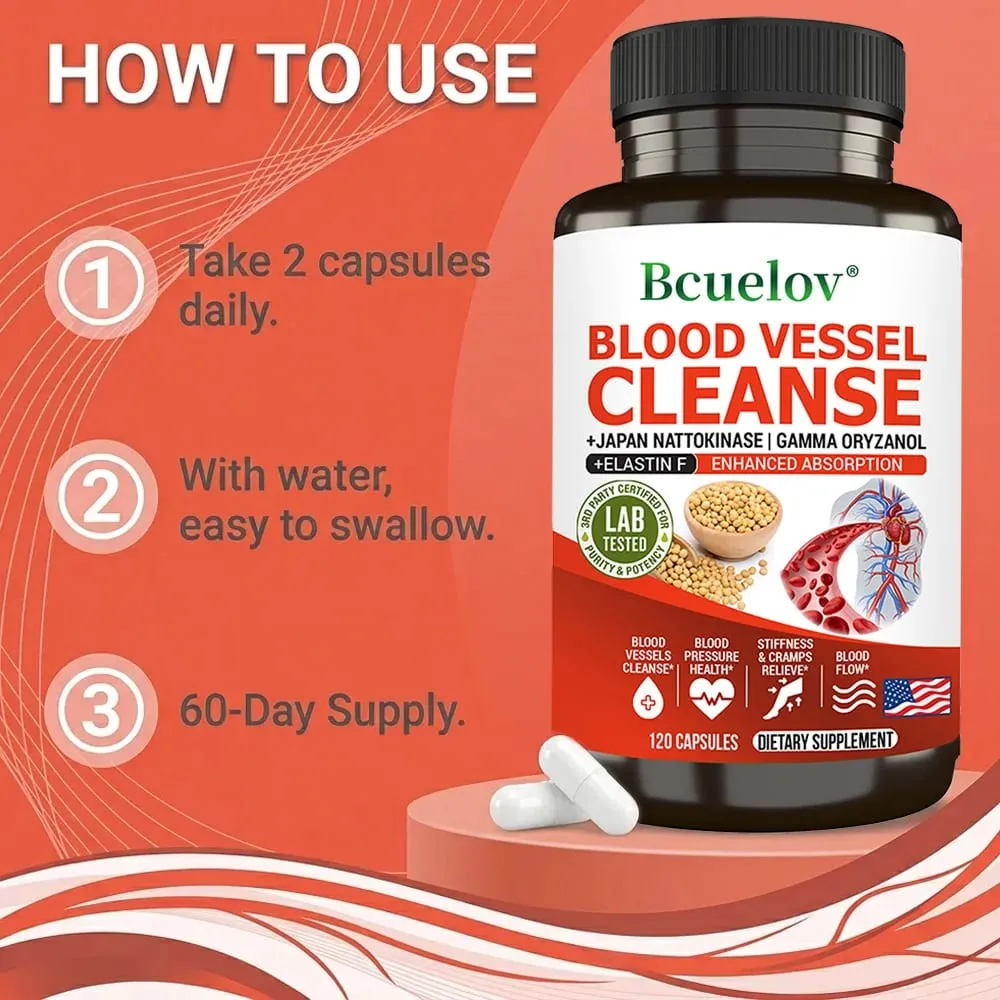 Nattokinase Capsules - Promotes Cardiovascular Elasticity Maintains Arterial Circulation and Improves Blood Pressure — image 6