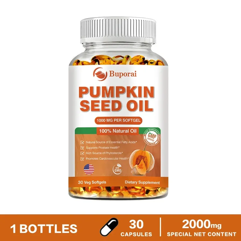 Pumpkin Seed Oil - Promotes Hair Growth Urinary Tract and Prostate Health Cardiovascular Support Supplement — image 8