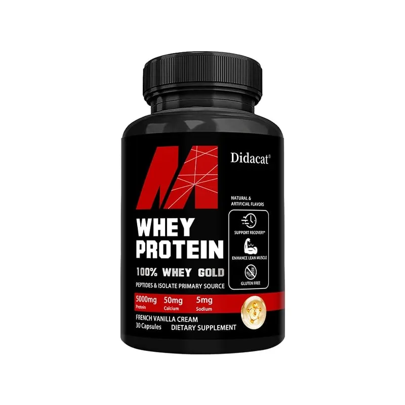 Didacat Whey Protein Concentrate with 5000mg Protein Gluten Free & Non-GMO Boost Immunity and Support Post-exercise Recovery