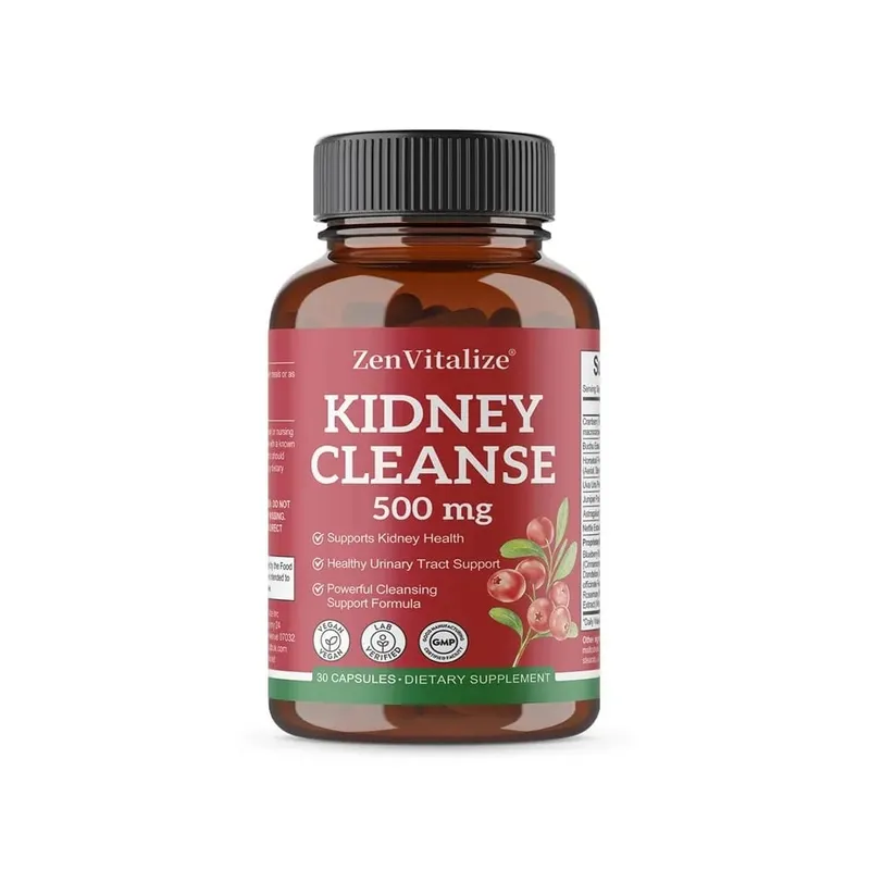 Kidney Cleanse Supplement with Cranberry Supports Urinary Tract Renal Health & Immune System Function