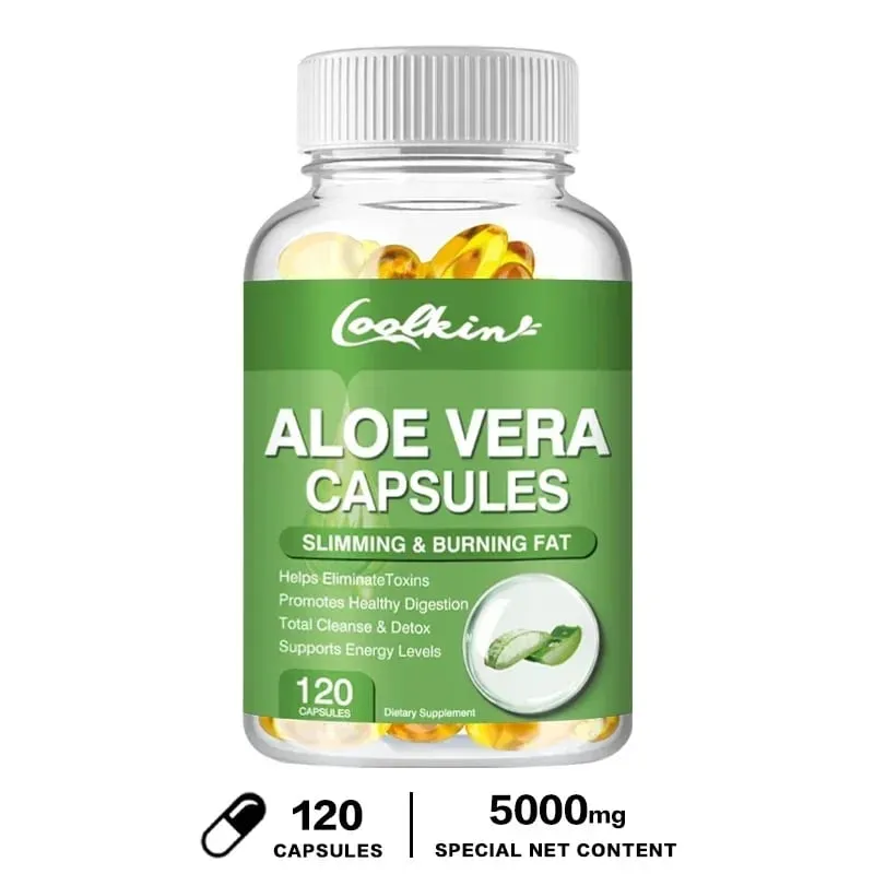 Aloe Vera Extract Capsules - Colon Cleansing Supports Digestive and Immune Health Balances Stomach Acid Antioxidant Non-GMO — image 9